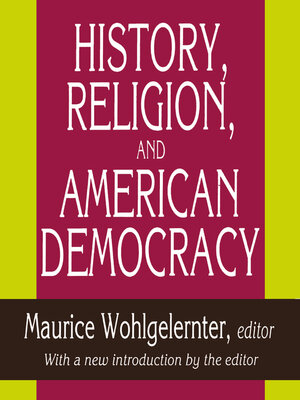 cover image of History, Religion, and American Democracy